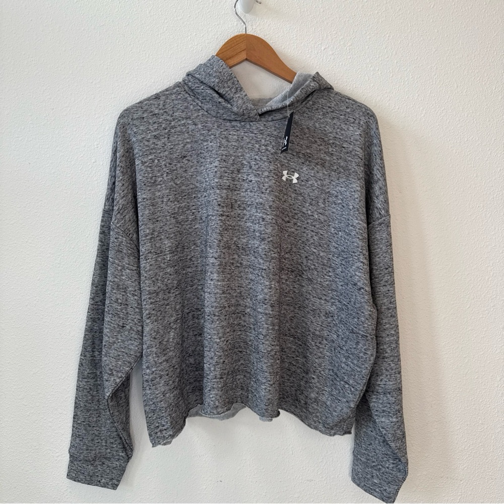 Under Armour Women's Rival Terry OS Medium Heathered‎ Gray Hoodie
